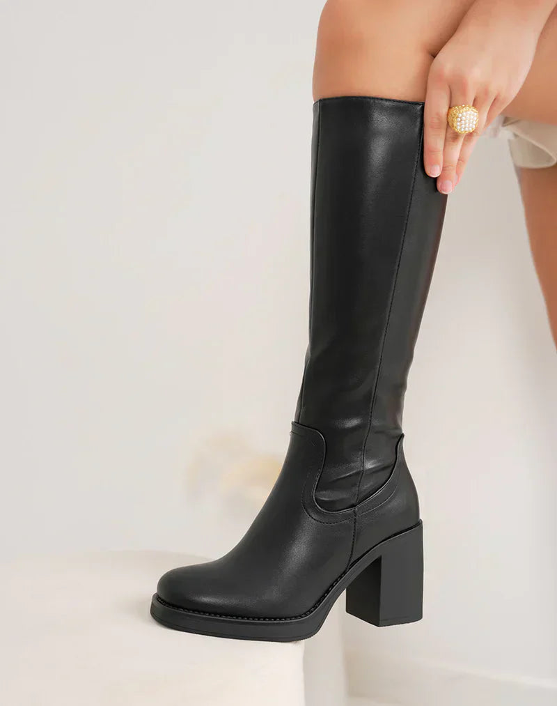 Sky - Bottes noires à talons hauts
