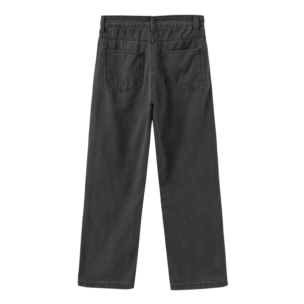 Jeans élégants à taille haute dans une coupe classique.