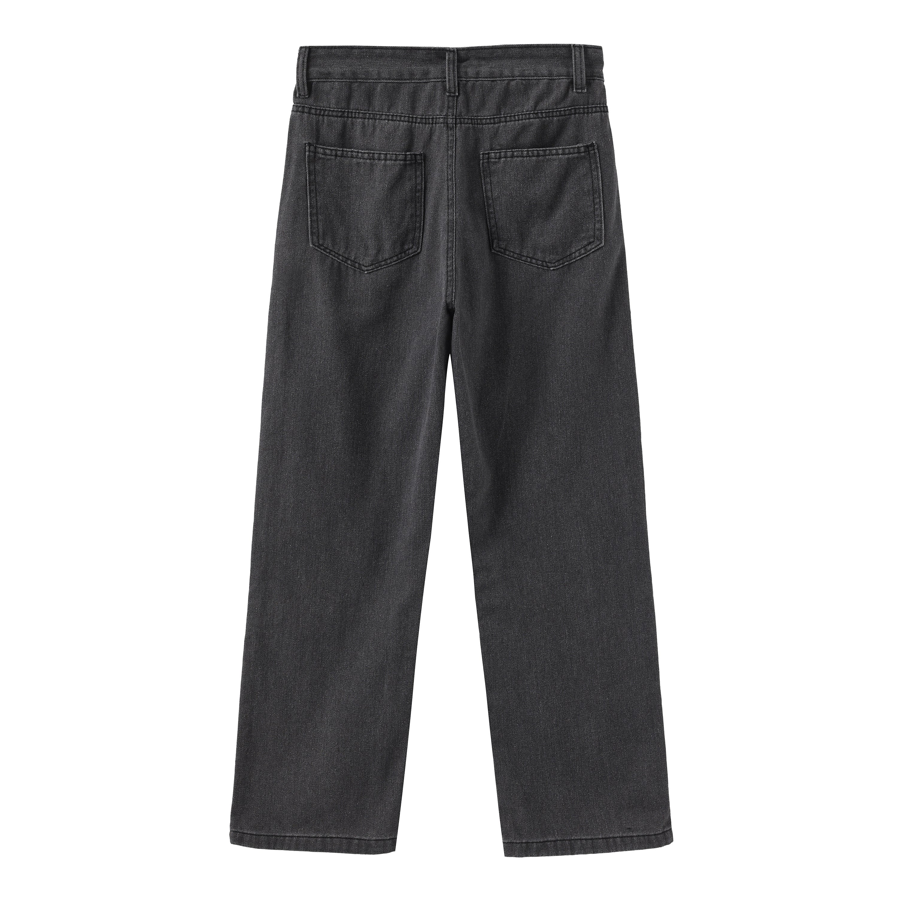 Jeans élégants à taille haute dans une coupe classique.