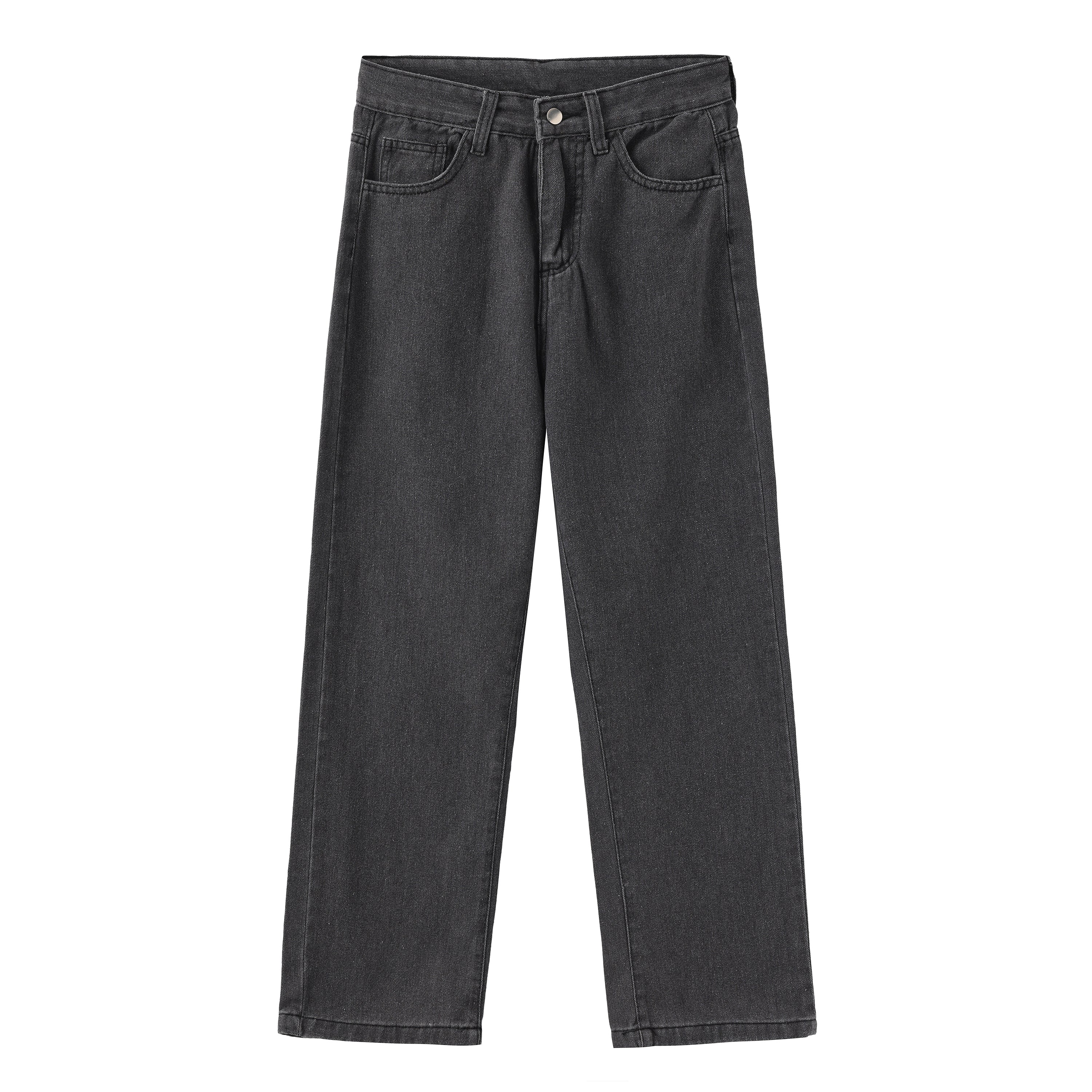 Jeans élégants à taille haute dans une coupe classique.