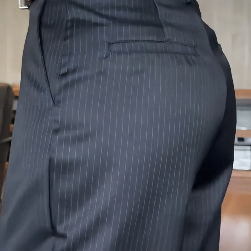 Elvirah | Pantalon blazer casual à taille haute et coupe droite