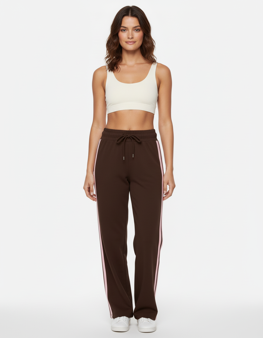 MARTINA™ – Pantalon Marron Élégance Fluide