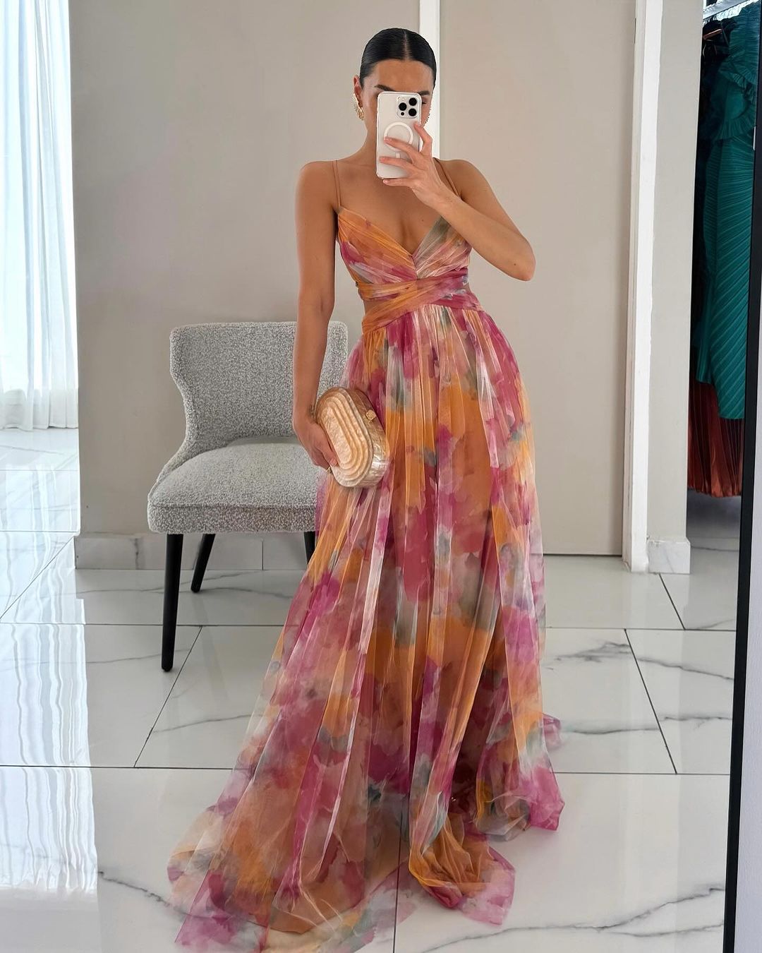 Giselle robe maxi d'été à fleurs