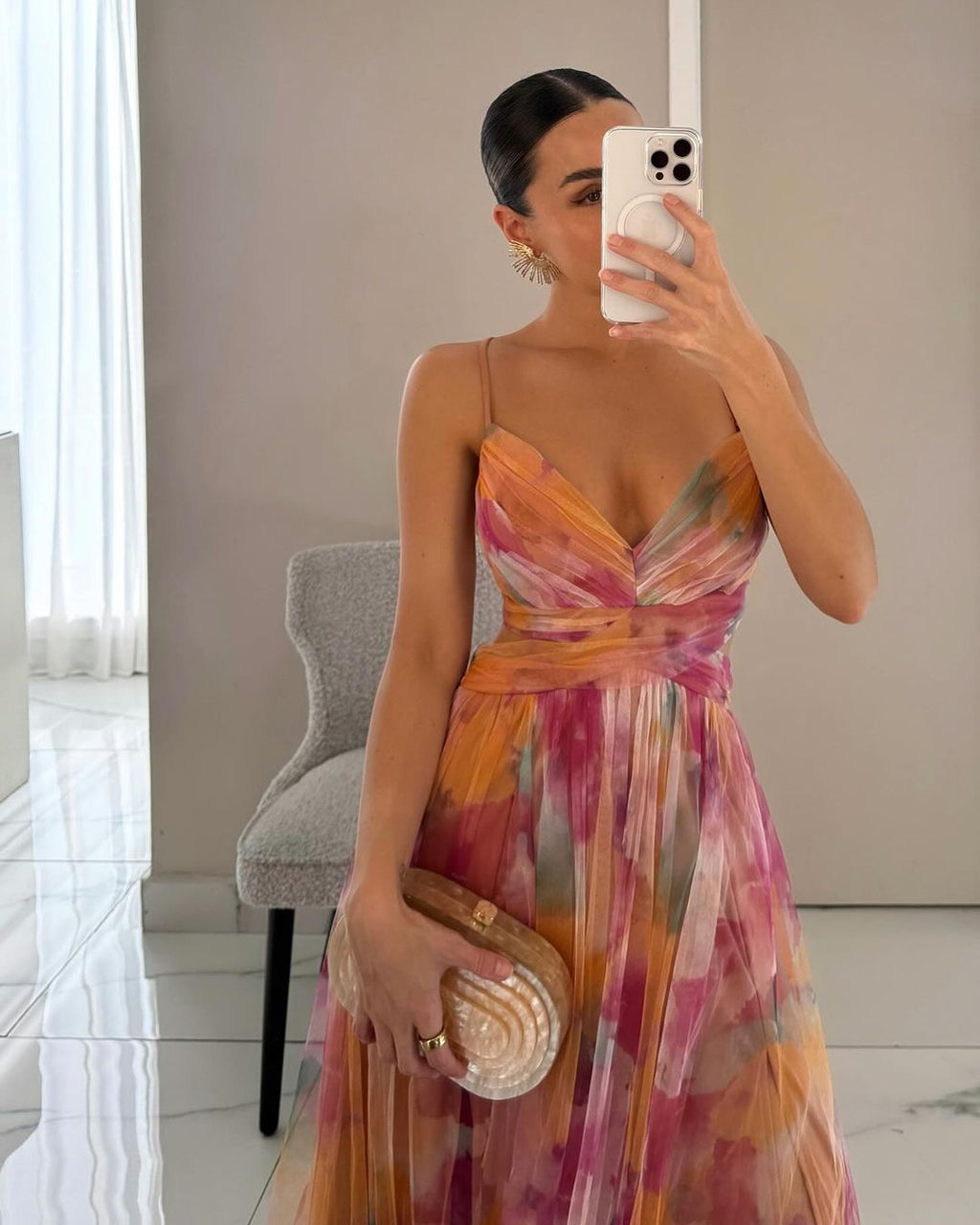 Giselle robe maxi d'été à fleurs