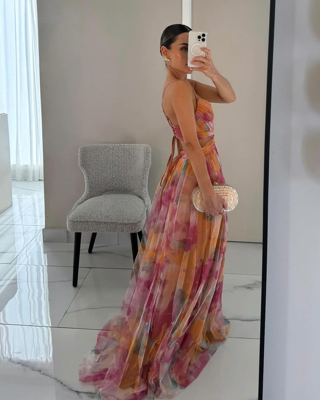 Giselle robe maxi d'été à fleurs