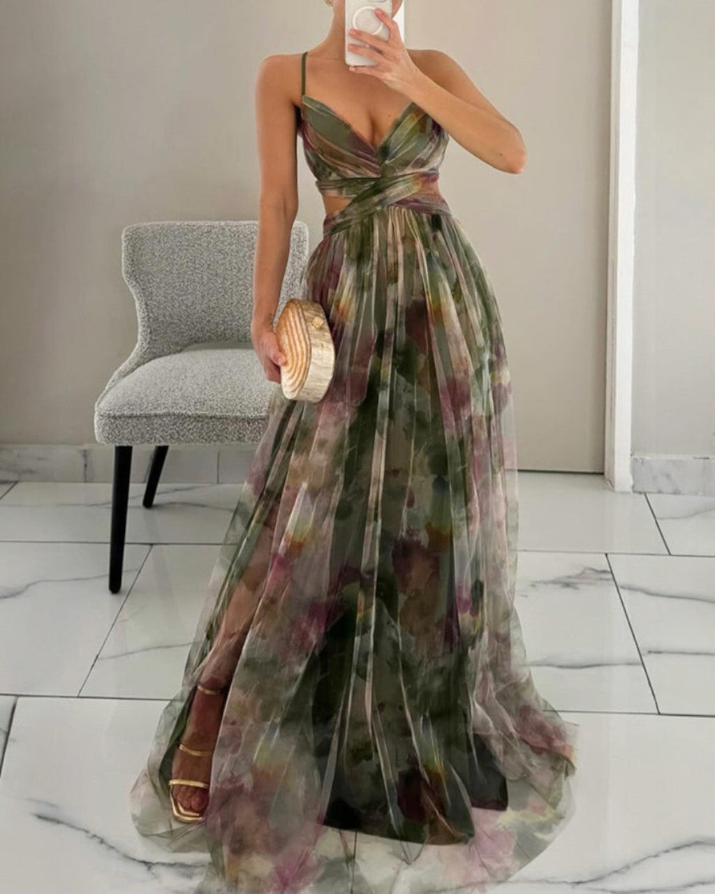 Giselle robe maxi d'été à fleurs