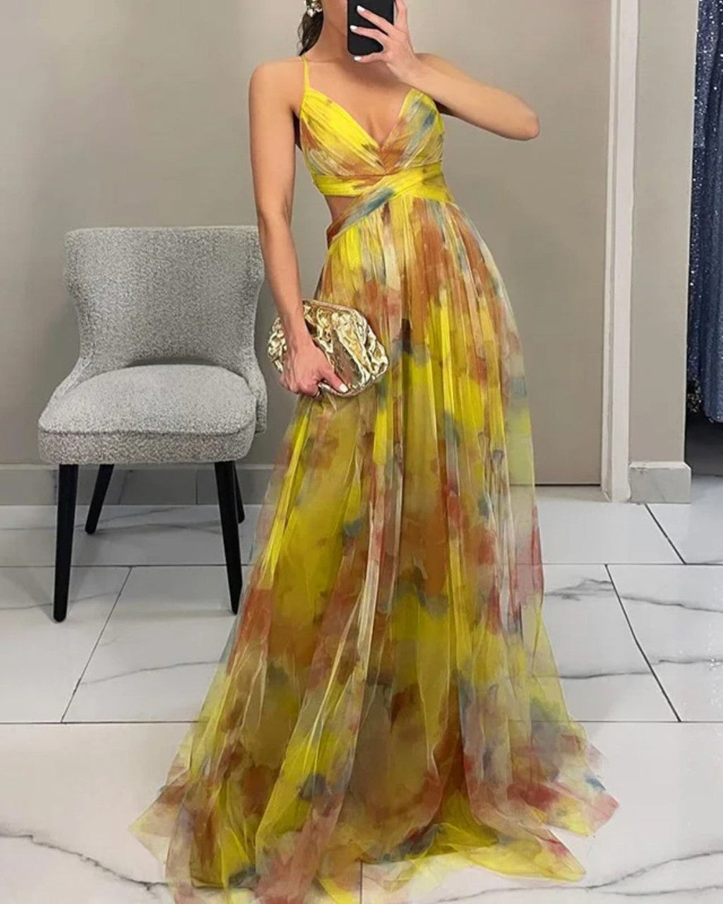Giselle robe maxi d'été à fleurs