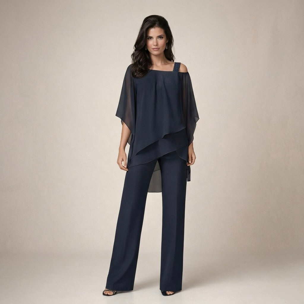 Lina | Ensemble élégant avec blouse à couches