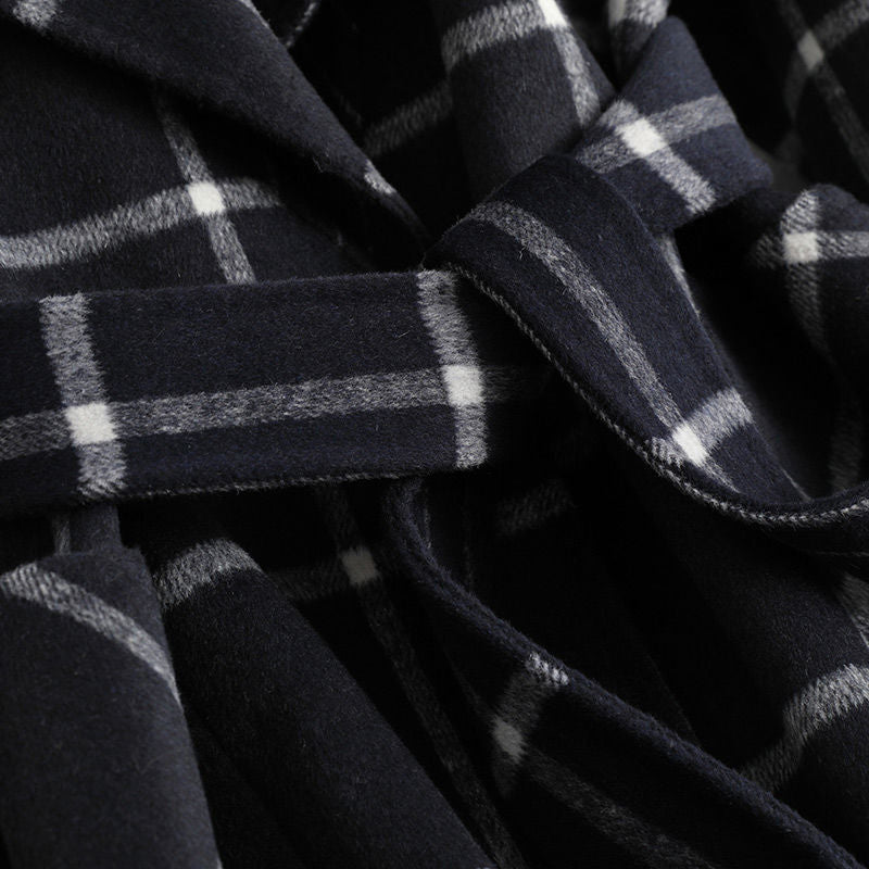 Bożena | Veste Tweed Rétro à Carreaux avec Col Élégant