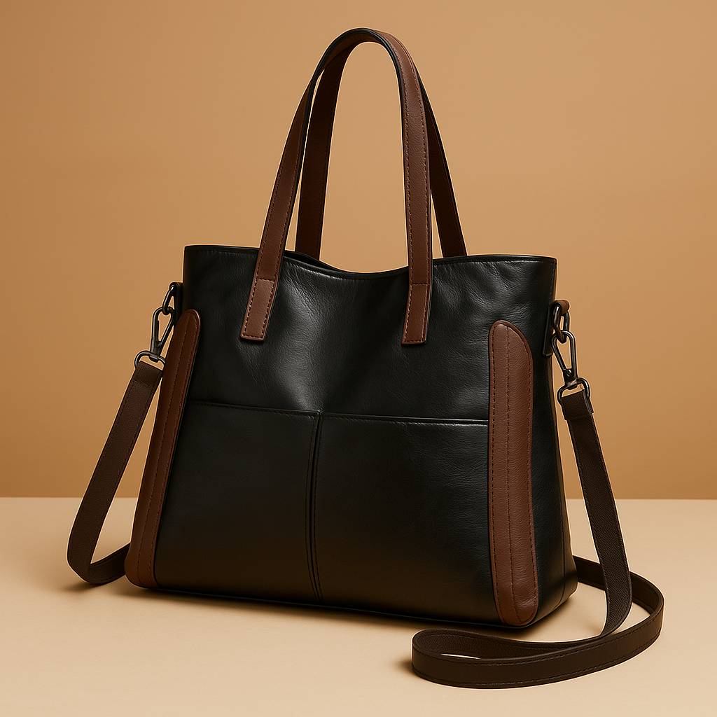 Weronika - Sac à main en cuir élégant Indigo Classique