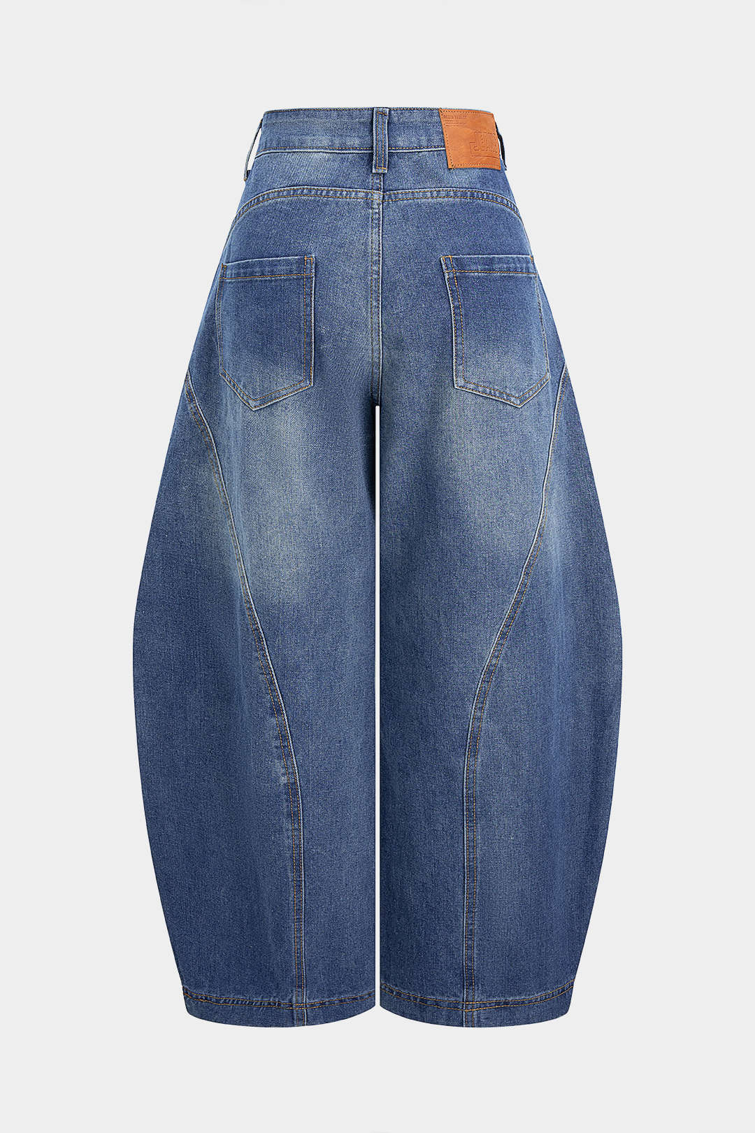 Jeans femme à coupe large et taille haute