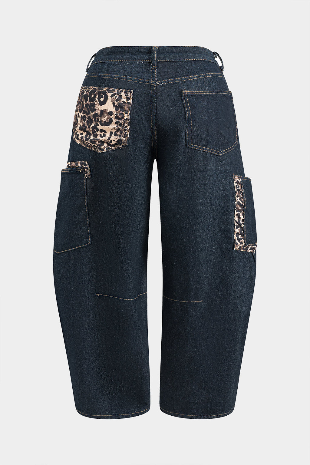 Jeans pour femmes à jambes larges et poches