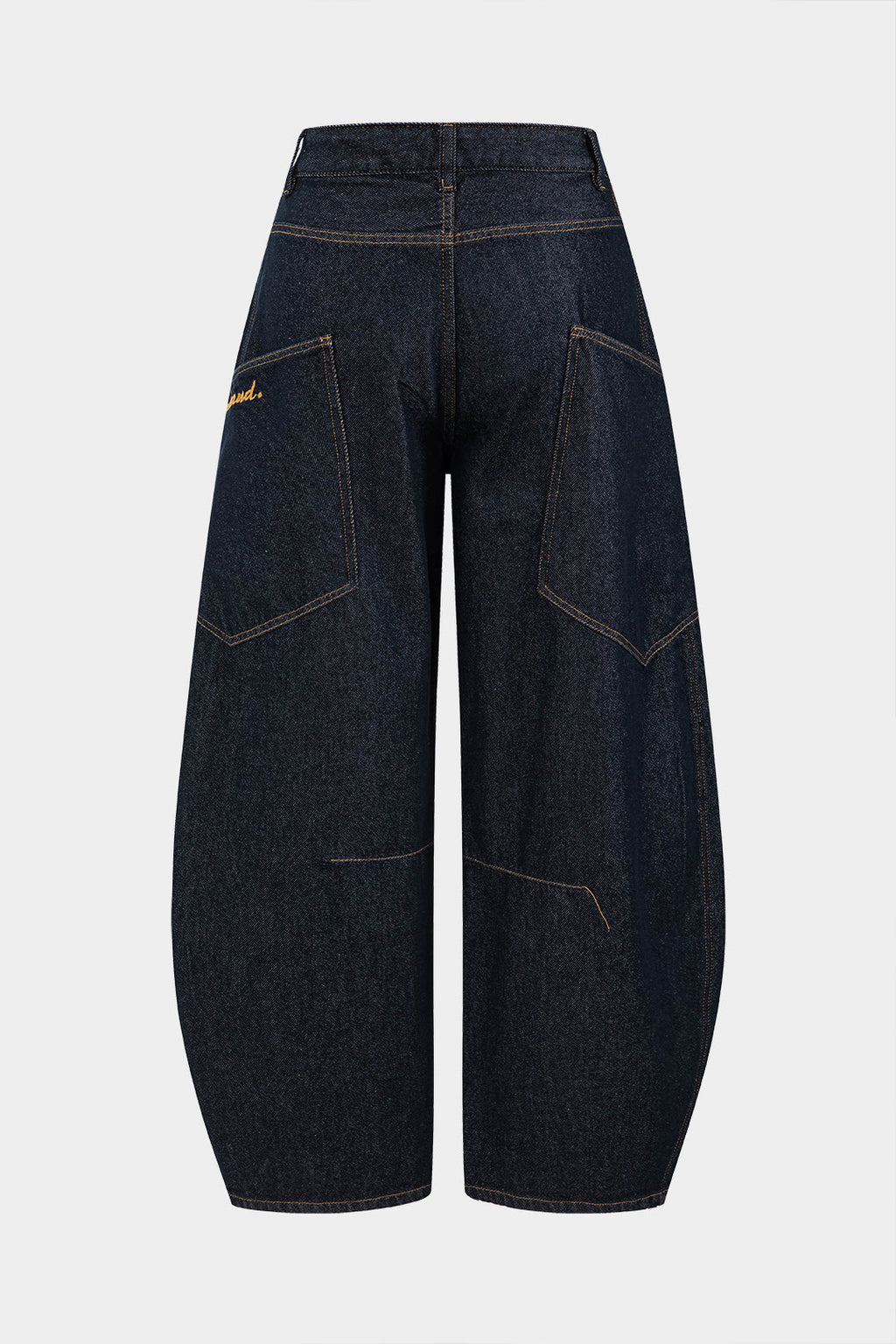 Jean femme à jambes larges et poches