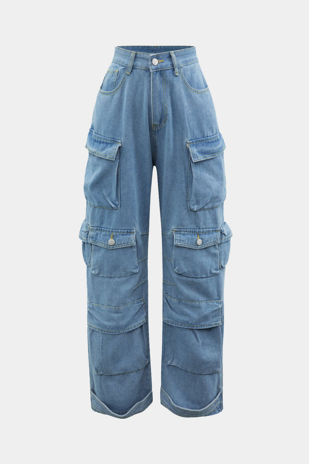 Jean pour femme à jambes larges et poches