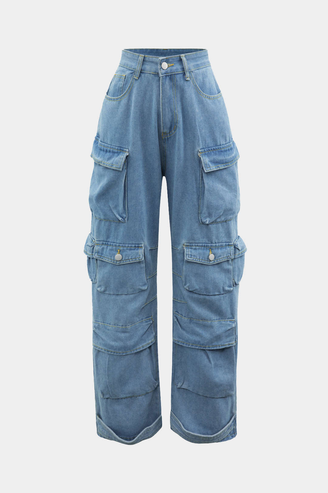 Jean pour femme à jambes larges et poches