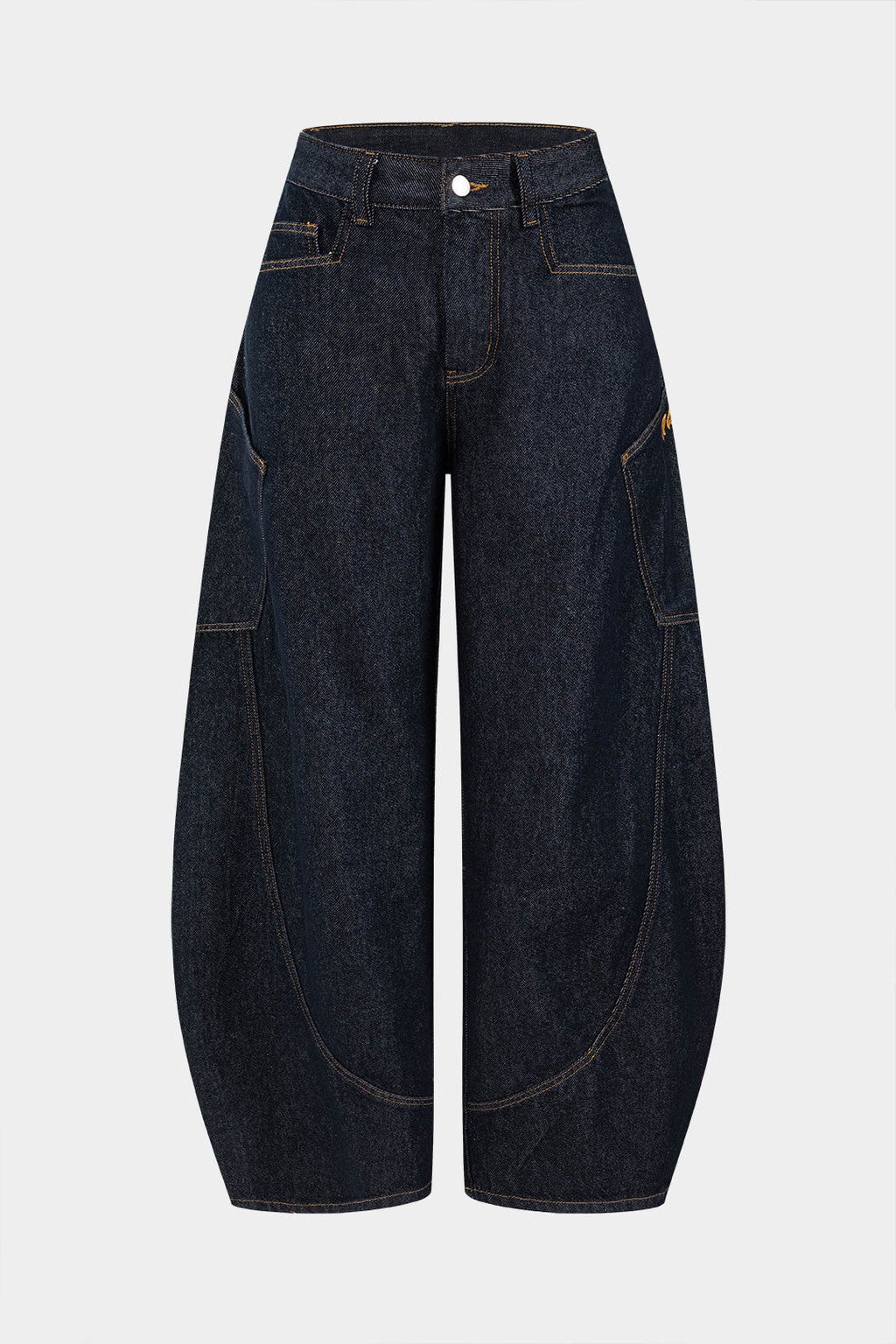 Jean femme à jambes larges et poches