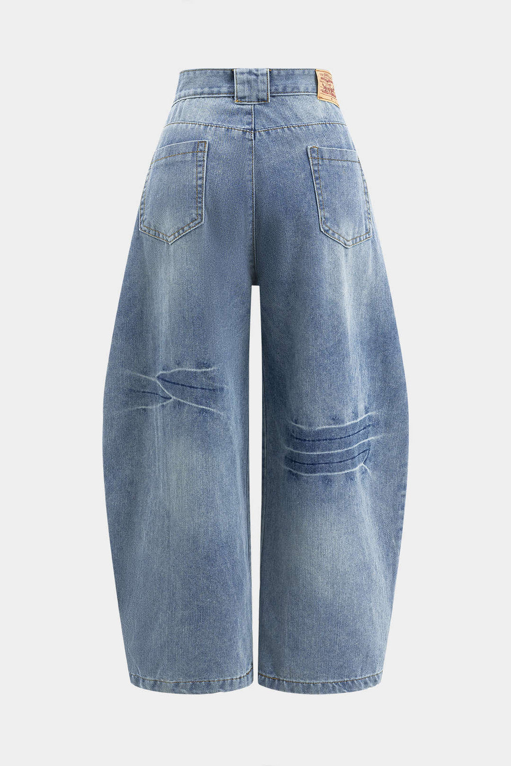 Jeans femme à jambes larges et taille haute