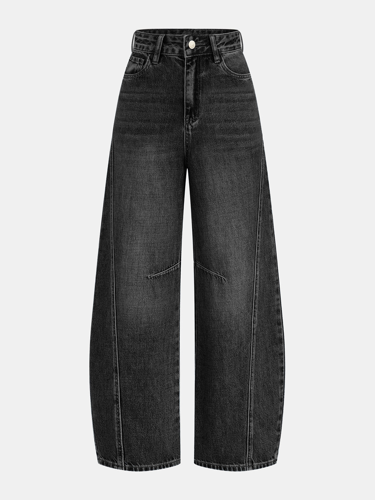 Jeans pour femmes à jambes larges et taille haute