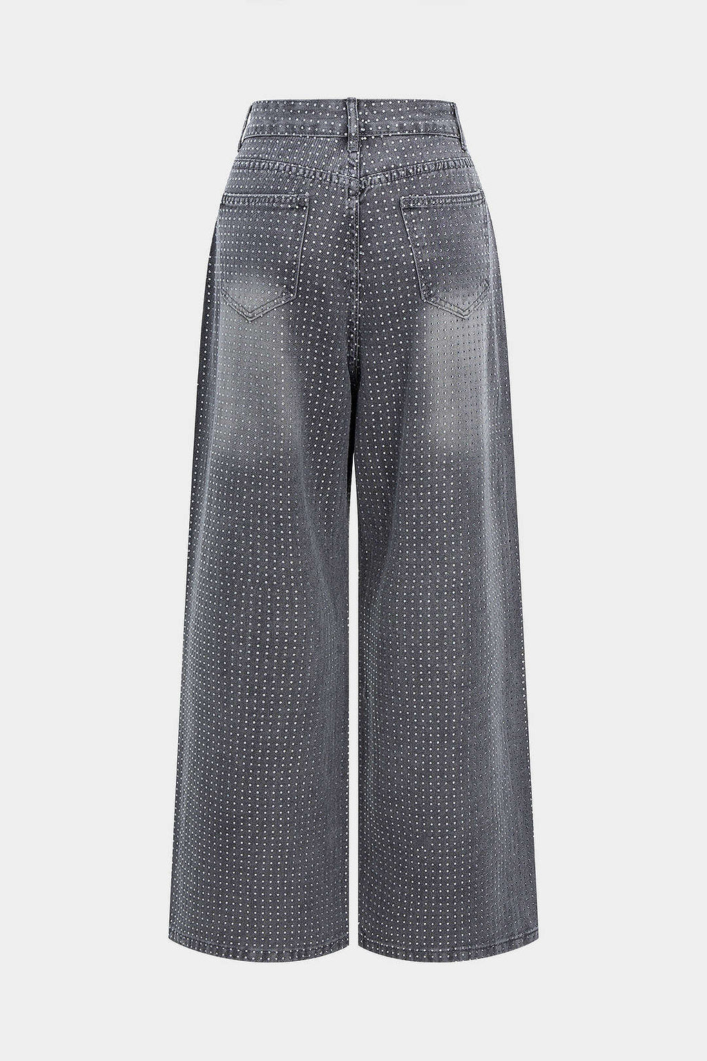 Jeans pour femme à jambes larges et ornements