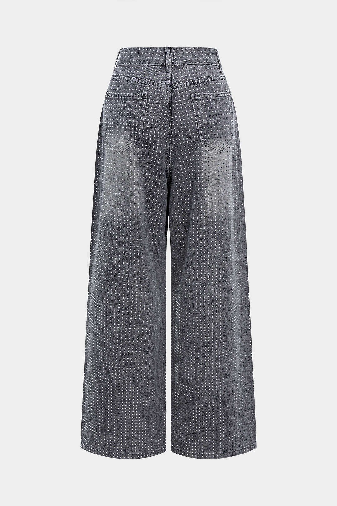 Jeans pour femme à jambes larges et ornements