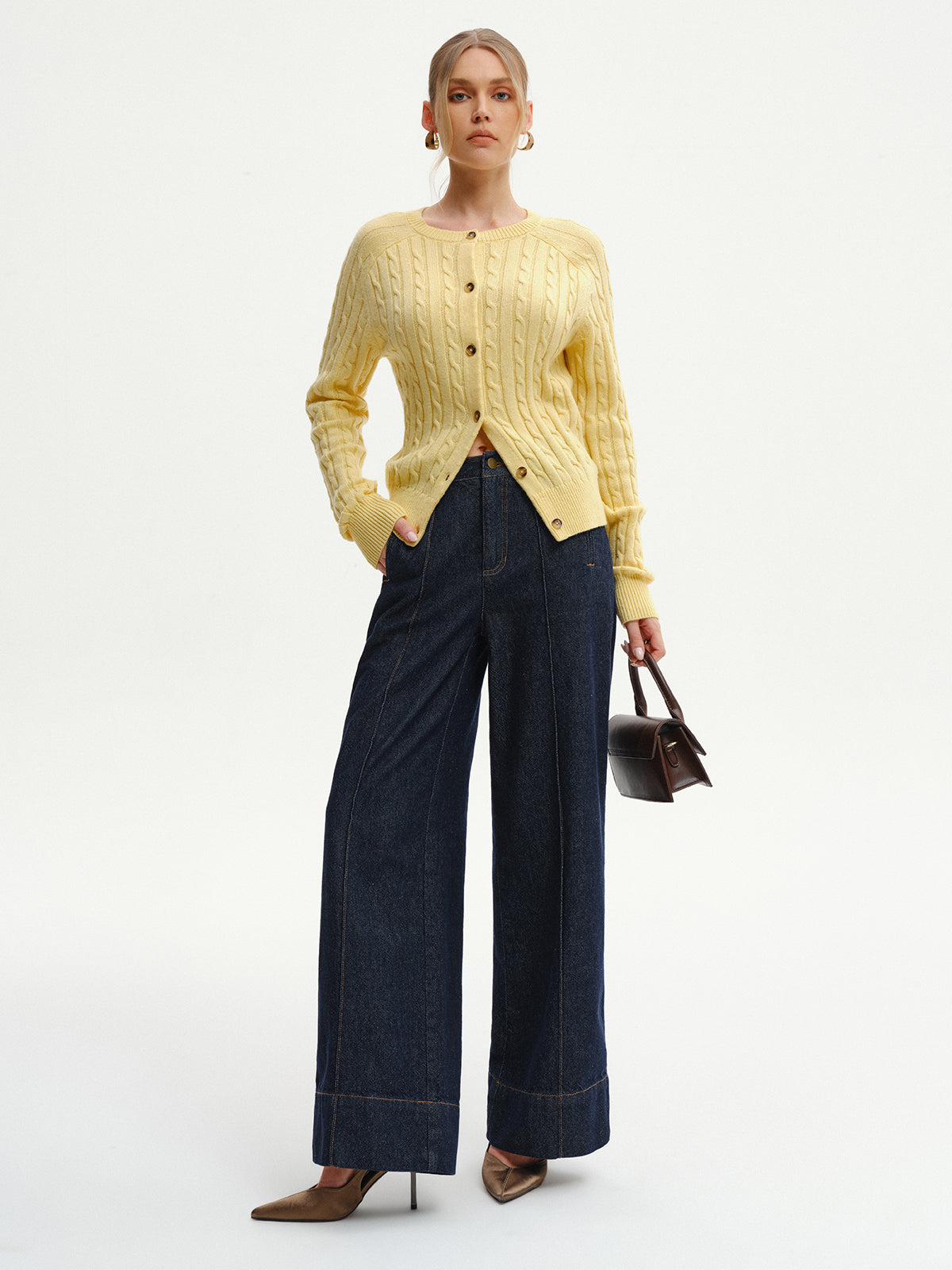 Jeans à jambes larges