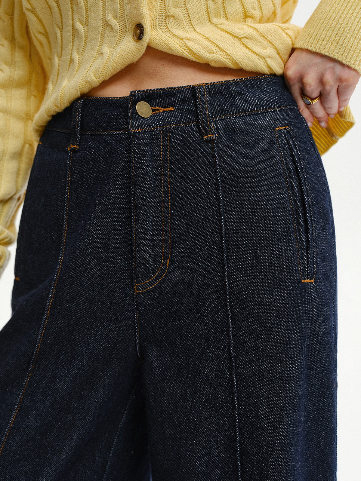 Jeans à jambes larges