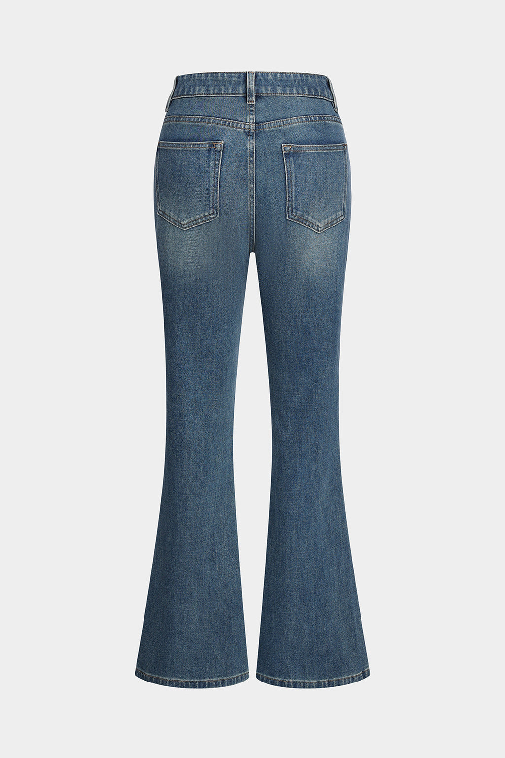 Jeans à taille haute et jambe évasée