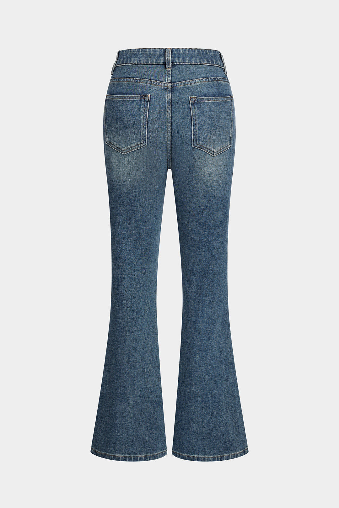Jeans à taille haute et jambe évasée
