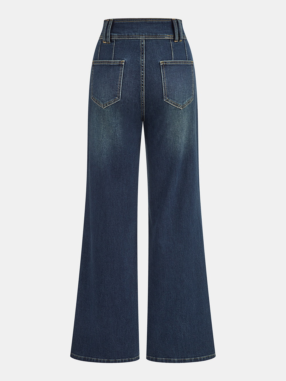 Jean taille haute à jambes évasées