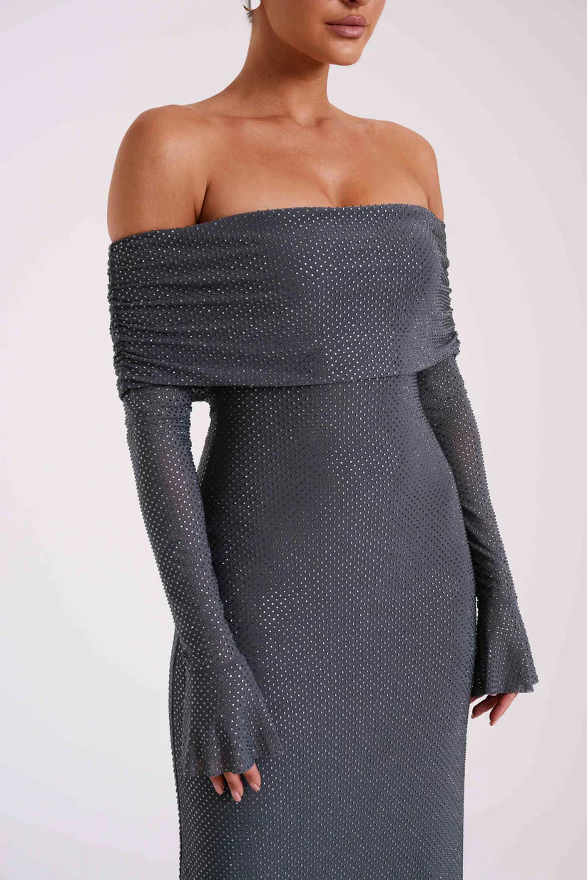 Diamante | Maxi-jurk met blote schouders