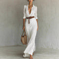 Robe maxi Léonie à col à revers