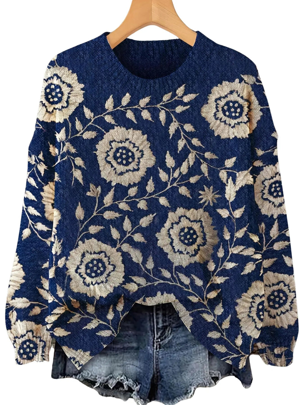 Amélie – Pull Élégant à Motif Floral