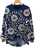 Amélie – Pull Élégant à Motif Floral