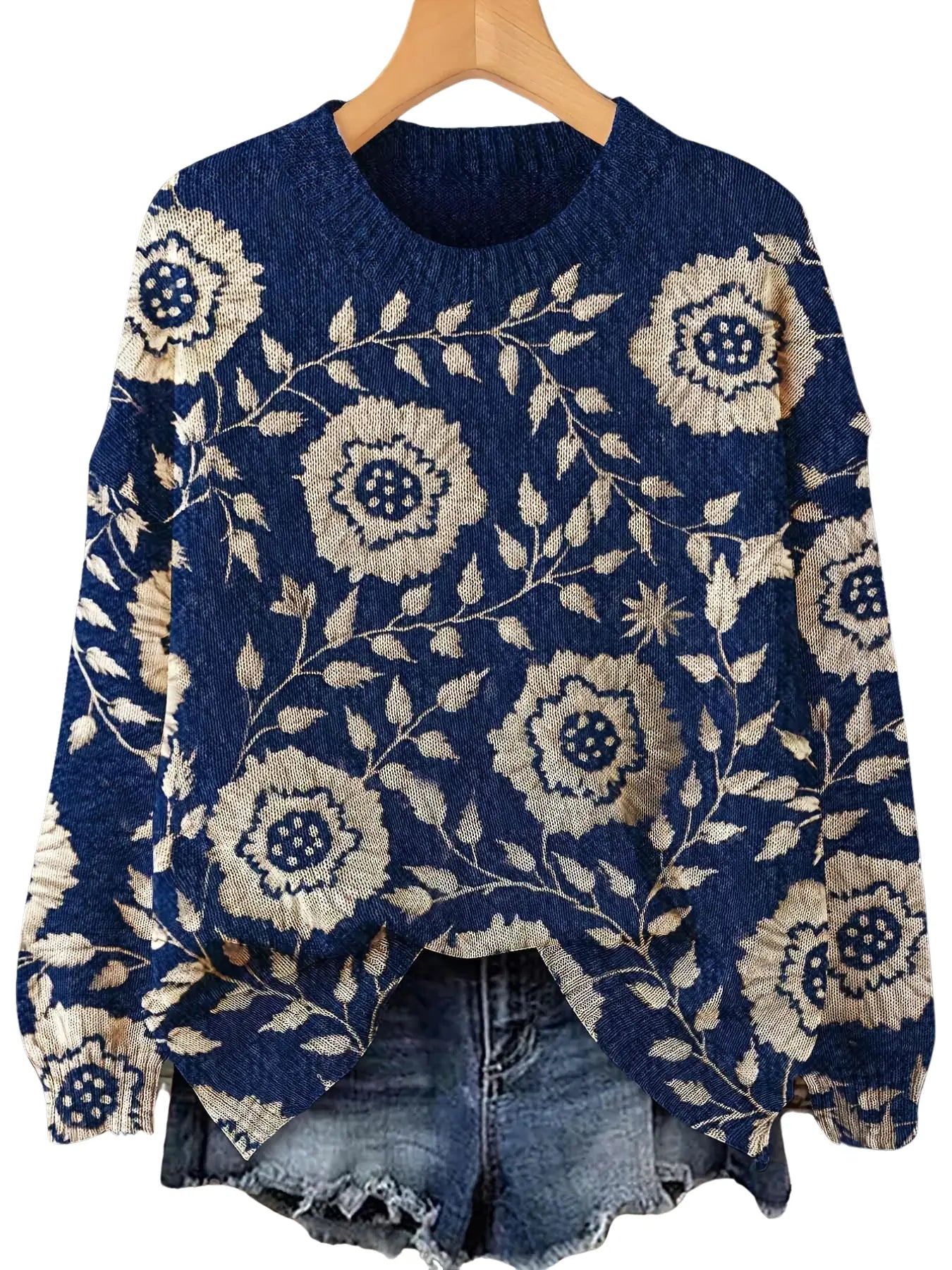 Amélie – Elegante trui met bloemenmotief