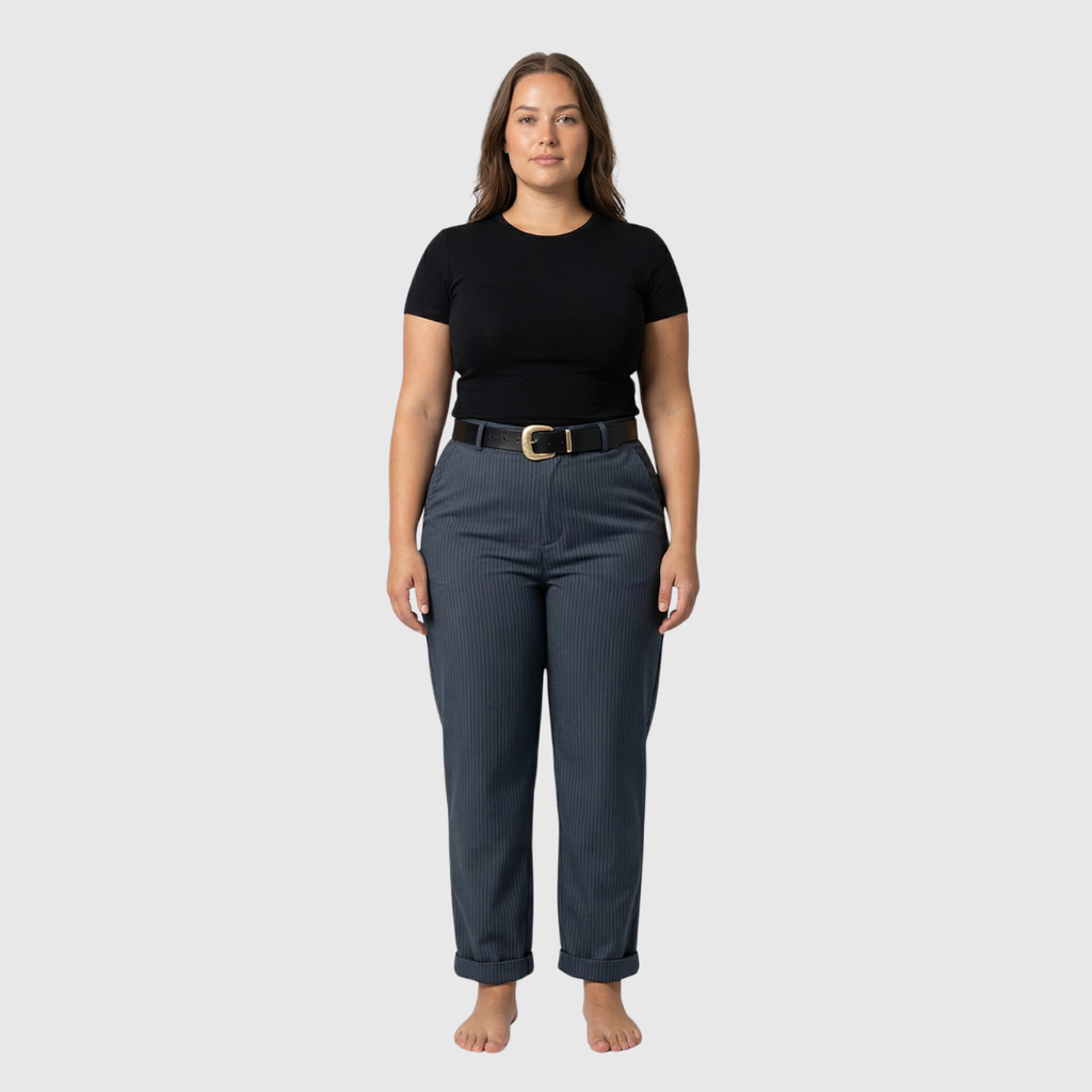 Elvirah | Pantalon blazer casual à taille haute et coupe droite