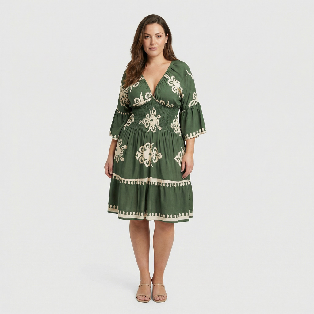 Robe Liora modelante la silhouette