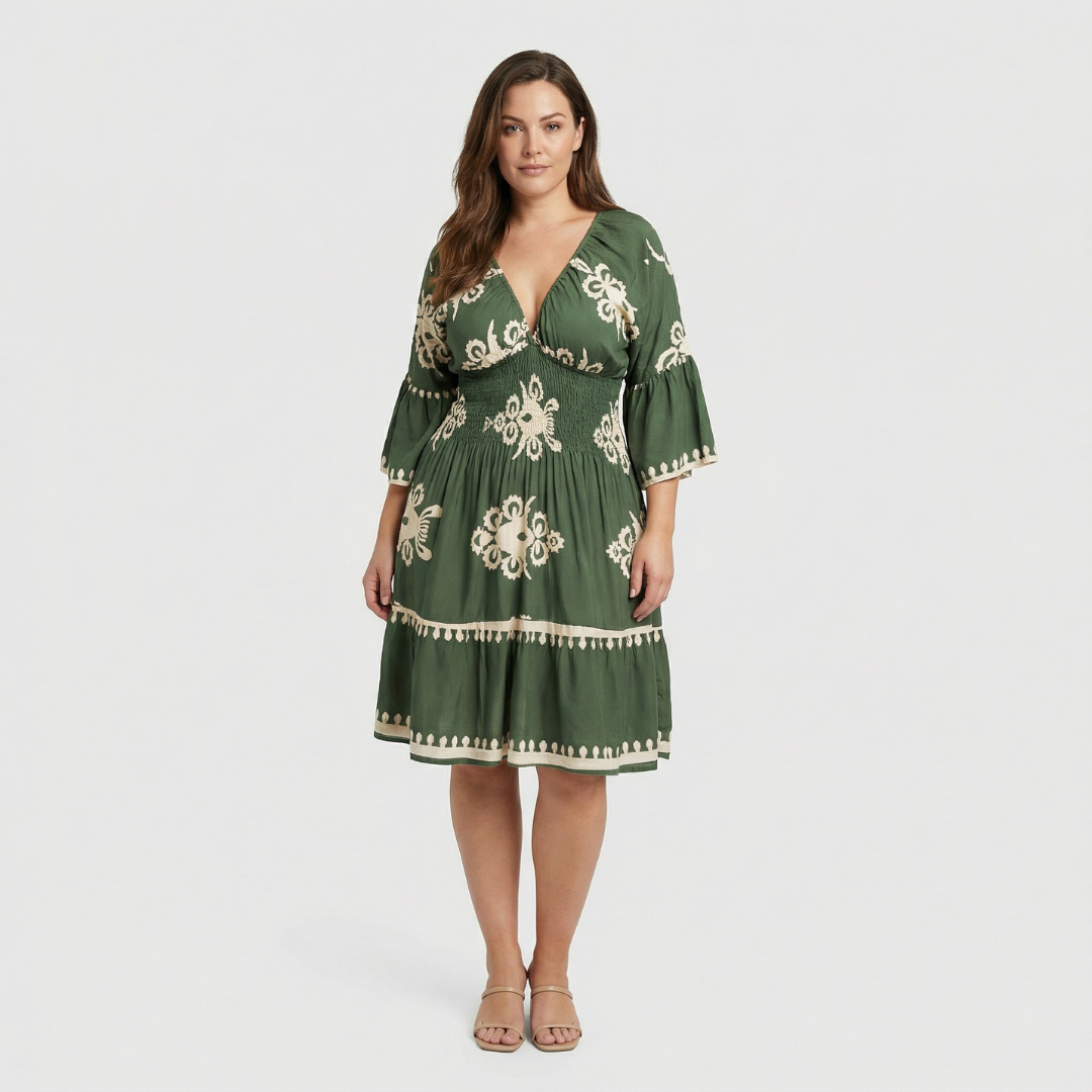 Robe Liora modelante la silhouette