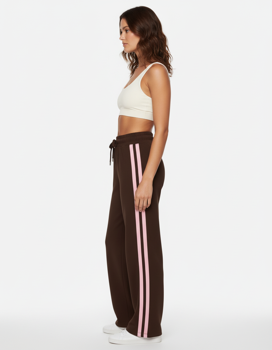 MARTINA™ – Pantalon Marron Élégance Fluide