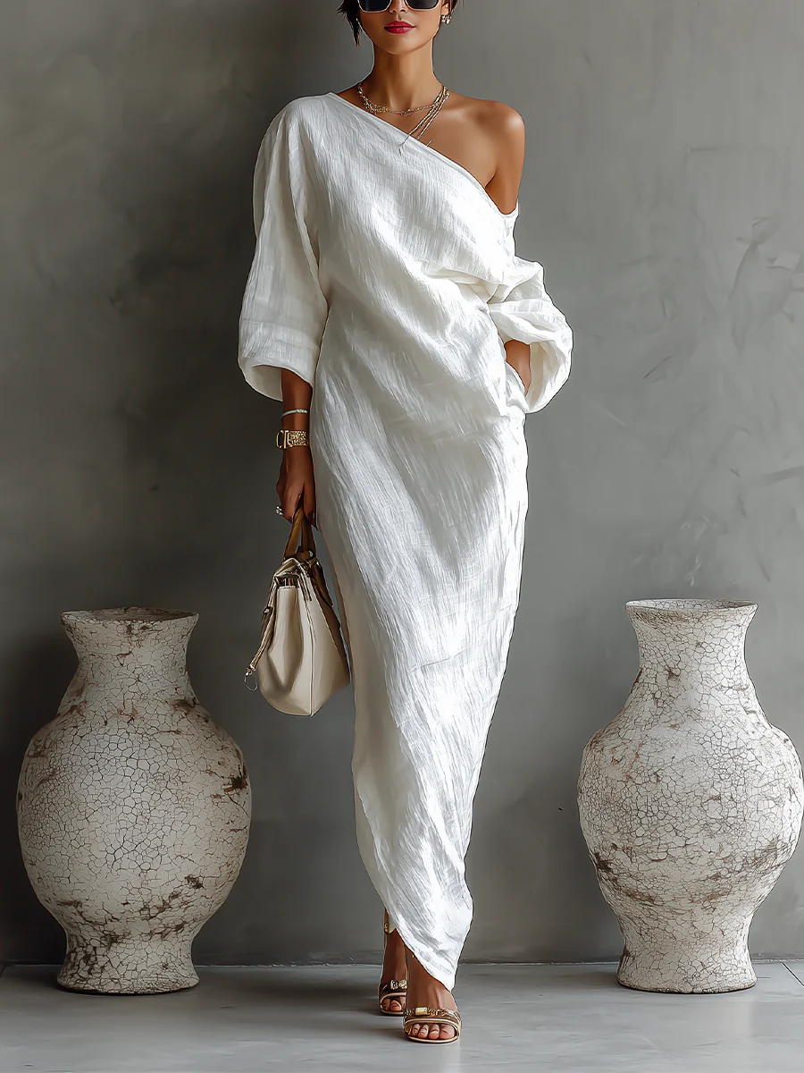 Robe Sophie asymétrique et élégante