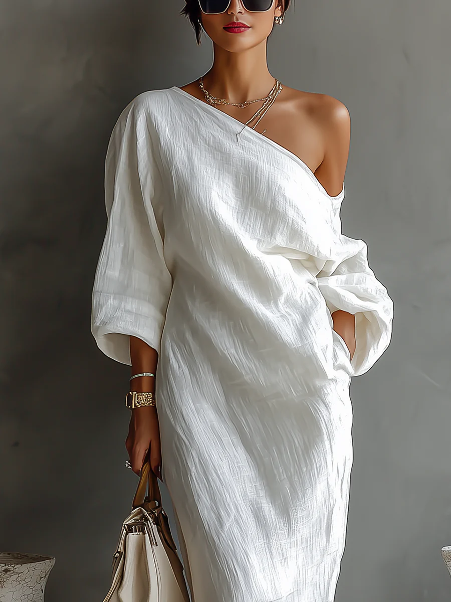 Robe Sophie asymétrique et élégante