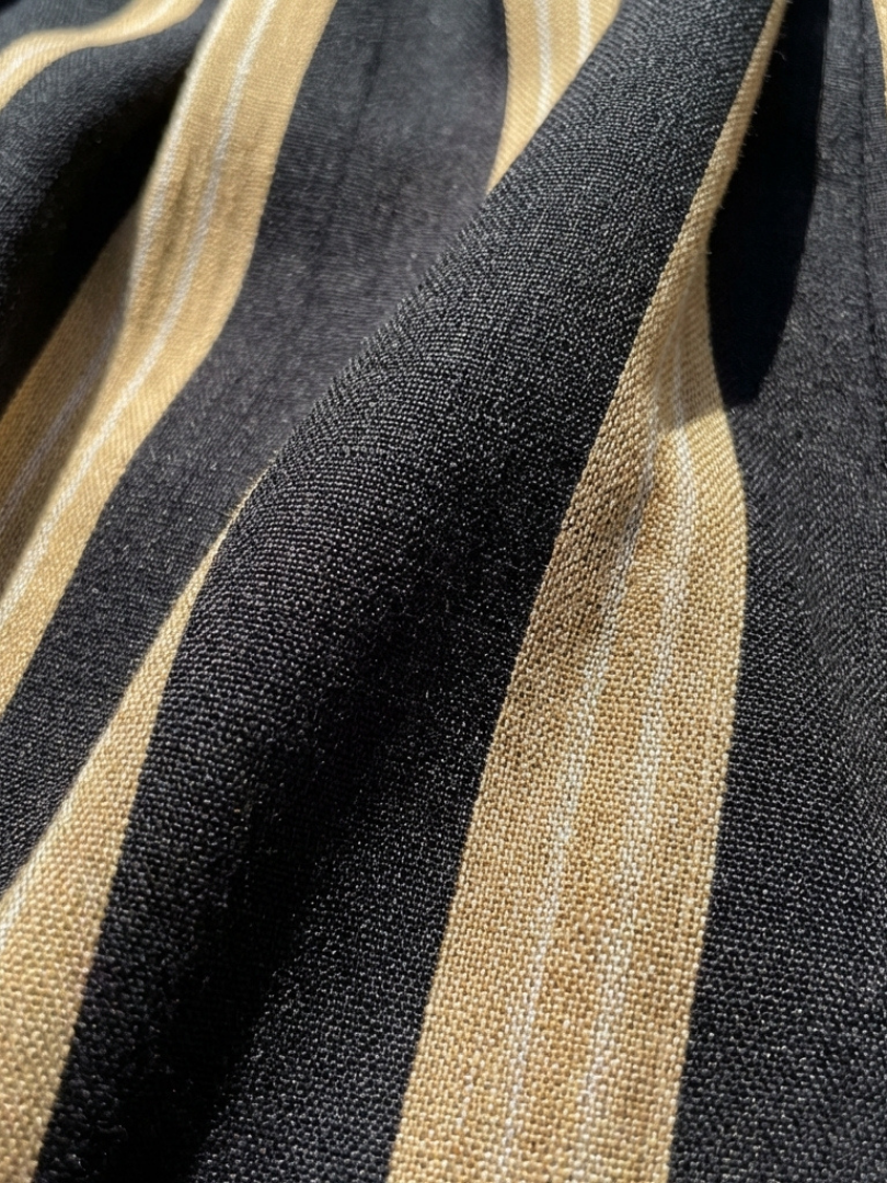 Lina | Robe portefeuille midi à rayures