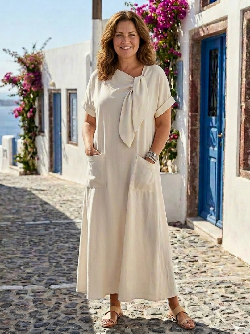 Krystyna | Robe maxi à encolure ronde