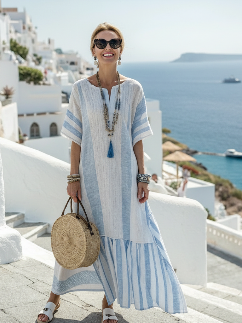 Teresa | Robe maxi à rayures