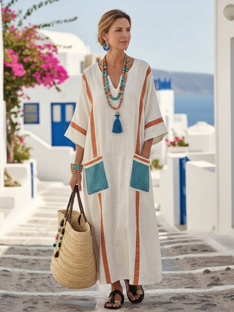 Dorota | Robe maxi à décolleté en V