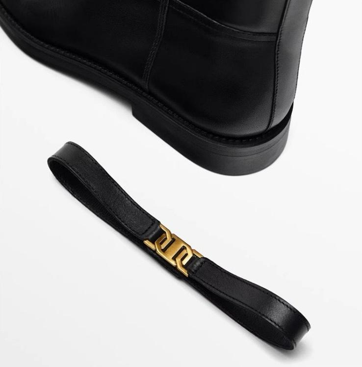 Żanetta – Bottes en cuir élégantes avec une boucle délicate