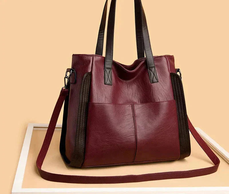 Weronika - Sac à main en cuir élégant Indigo Classique