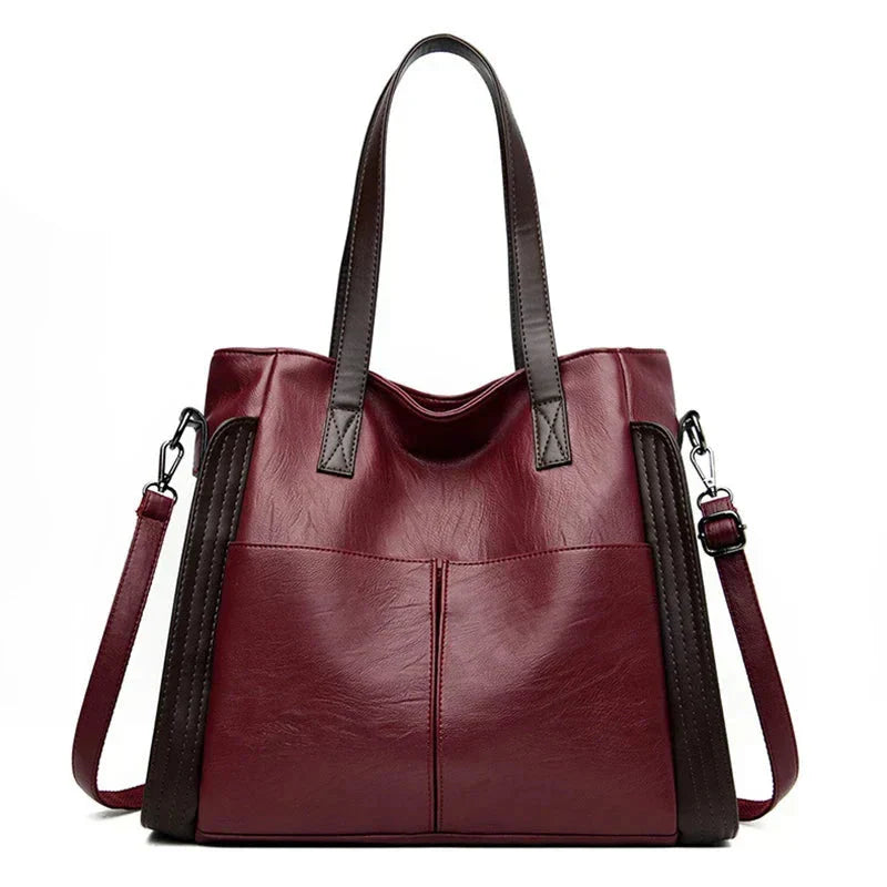 Weronika - Sac à main en cuir élégant Indigo Classique
