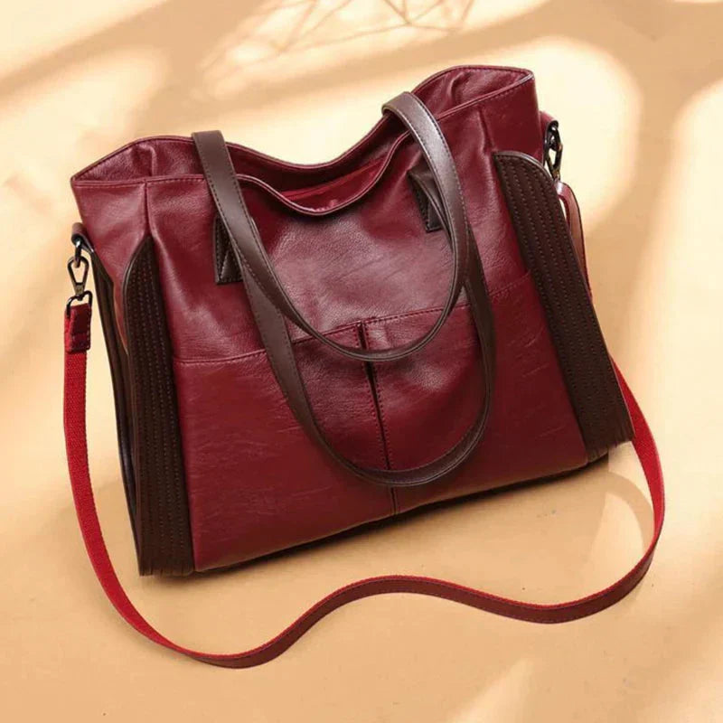 Weronika - Sac à main en cuir élégant Indigo Classique