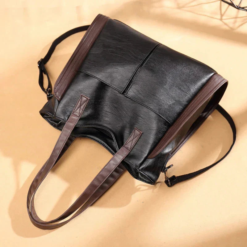 Weronika - Sac à main en cuir élégant Indigo Classique