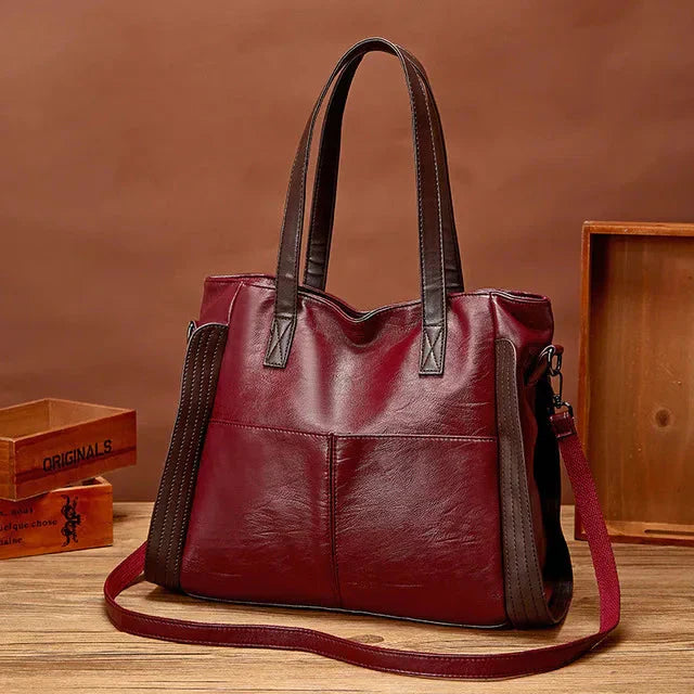 Weronika - Sac à main en cuir élégant Indigo Classique